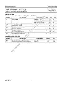 TDA1565TH/N1C Datasheet Page 7