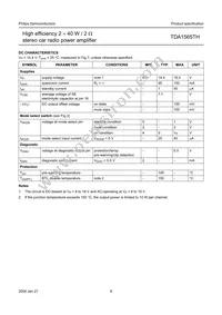 TDA1565TH/N1C Datasheet Page 8