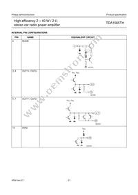 TDA1565TH/N1C Datasheet Page 21