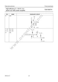 TDA1565TH/N1C Datasheet Page 22