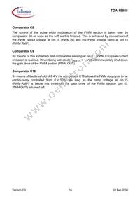 TDA16888GGEGHUMA1 Datasheet Page 16