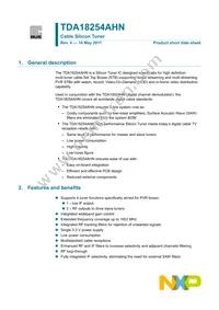 TDA18254AHN/C1 Datasheet Cover