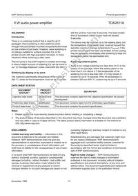 TDA2611A/N5 Datasheet Page 13