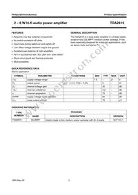 TDA2615/N1 Datasheet Page 2