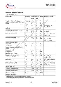 TDA4916GGHUMA1 Datasheet Page 12