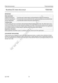 TDA5140AT/C1 Datasheet Page 20