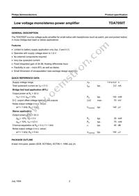 TDA7050T/N3 Datasheet Page 2