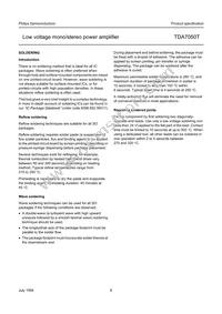 TDA7050T/N3 Datasheet Page 8