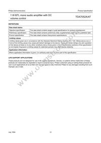 TDA7052AT/N2 Datasheet Page 12