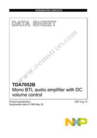 TDA7052B/N1 Datasheet Cover