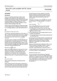 TDA7052B/N1 Datasheet Page 13