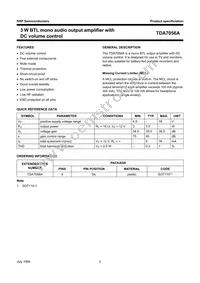 TDA7056A/N2 Datasheet Page 2