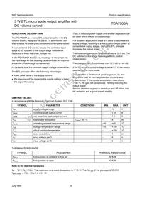 TDA7056A/N2 Datasheet Page 4