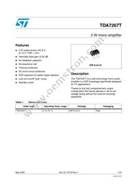 TDA7267T Datasheet Cover