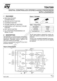 TDA7309D Datasheet Cover