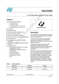 TDA7376PD Datasheet Cover