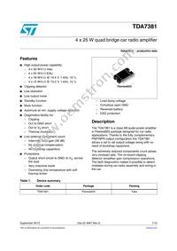 TDA7381 Datasheet Cover