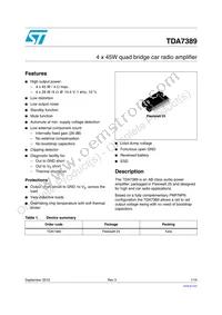 TDA7389 Datasheet Cover