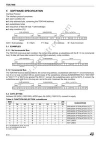 TDA7448 Datasheet Page 6