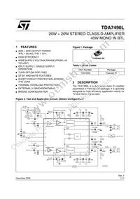 TDA7490L Datasheet Cover