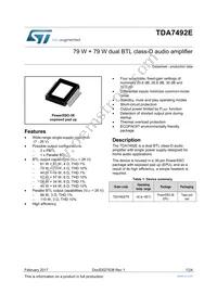 TDA7492ETR Datasheet Cover