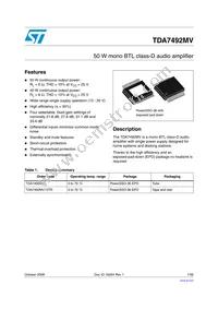 TDA7492MV Datasheet Cover