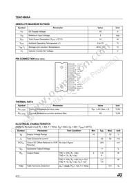 TDA7496SA Datasheet Page 2
