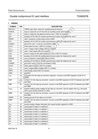 TDA8007BHL/C2 Datasheet Page 6