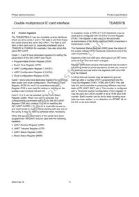 TDA8007BHL/C2 Datasheet Page 11