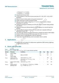 TDA8007BHL/C3 Datasheet Page 2