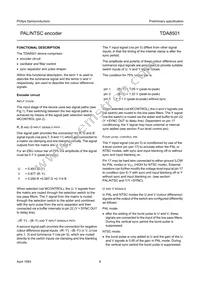 TDA8501/N1 Datasheet Page 6