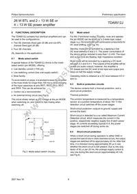 TDA8512J/N1 Datasheet Page 6