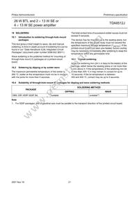 TDA8512J/N1 Datasheet Page 21