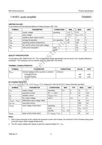 TDA8541T/N1 Datasheet Page 4