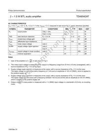 TDA8542AT/N1 Datasheet Page 7