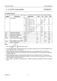 TDA8542TS/N1 Datasheet Page 7