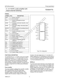 TDA8547TSN1/02 Datasheet Page 4