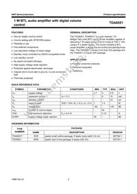 TDA8551T/N1 Datasheet Page 2