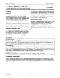 TDA8560Q/N1C Datasheet Page 16