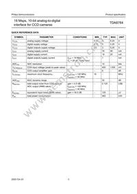 TDA8784HL/C5 Datasheet Page 3