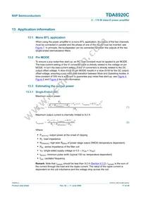TDA8920CJ/N1 Datasheet Page 17