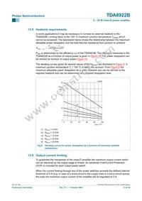 TDA8922BJ/N2 Datasheet Page 17