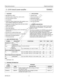 TDA8922TH/N1 Datasheet Page 3