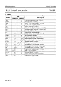 TDA8922TH/N1 Datasheet Page 5