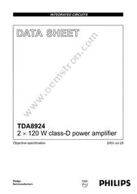 TDA8924TH/N2 Datasheet Cover