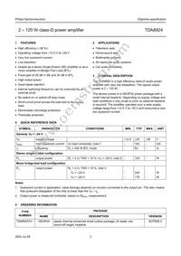 TDA8924TH/N2 Datasheet Page 3