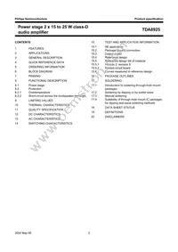 TDA8925ST/N1 Datasheet Page 2