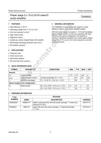 TDA8925ST/N1 Datasheet Page 3