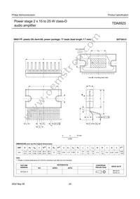 TDA8925ST/N1 Datasheet Page 20