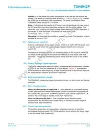 TDA8942P/N1 Datasheet Page 7